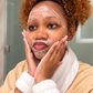 White wrist cuffs in skincare routine